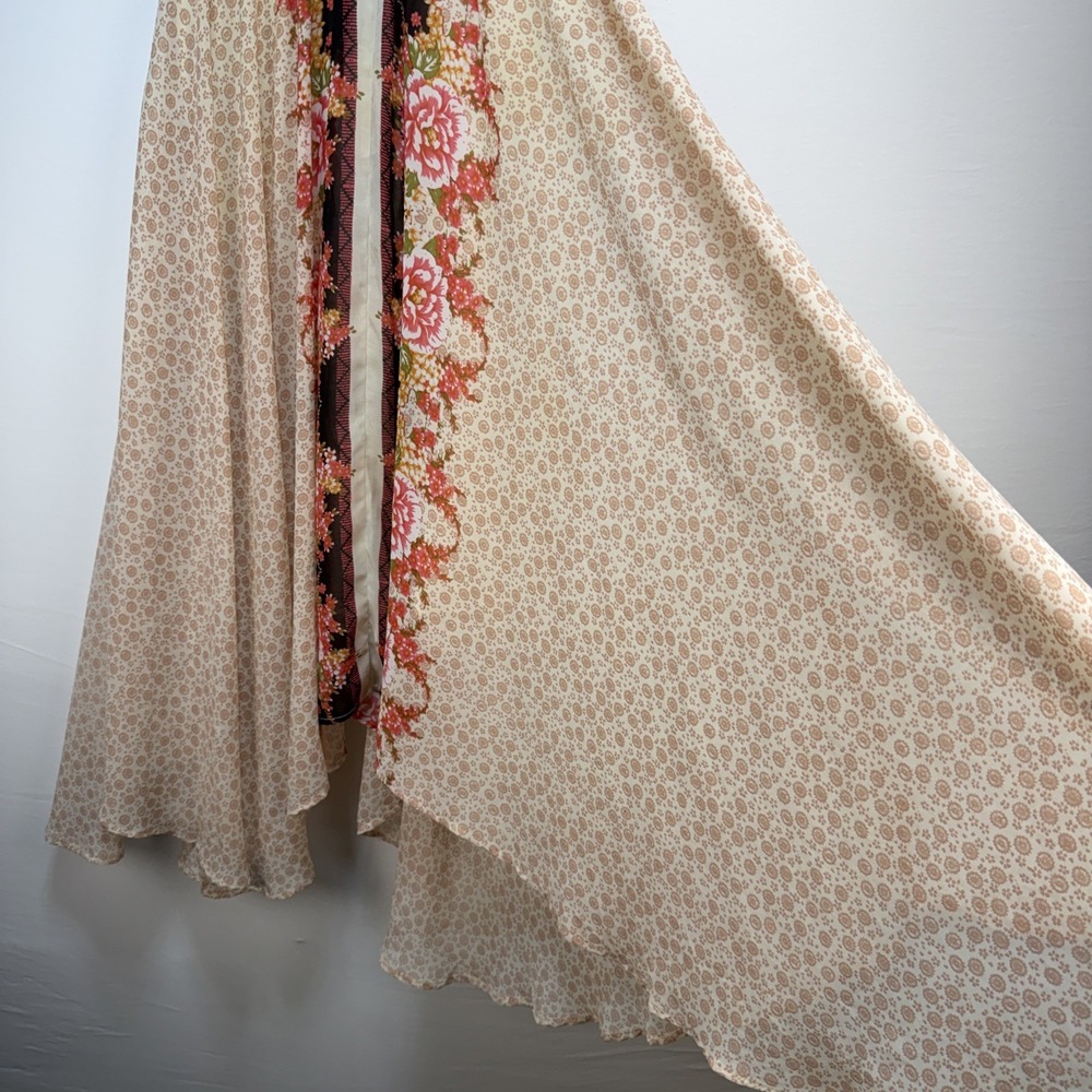 Free People Lovely Lady Maxi Skirt Size XS Asymmetrical Flowy Floral Chiffon - Picture 2 of 9